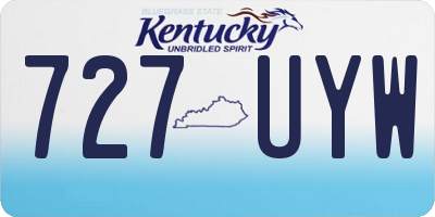 KY license plate 727UYW