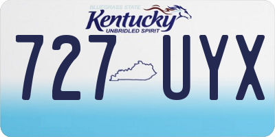 KY license plate 727UYX