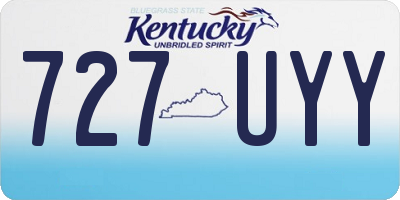 KY license plate 727UYY