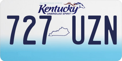 KY license plate 727UZN