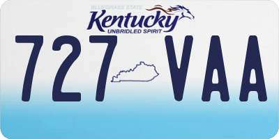 KY license plate 727VAA