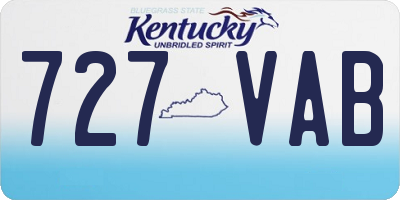 KY license plate 727VAB