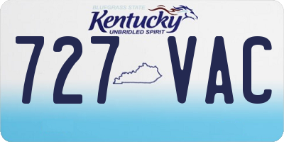 KY license plate 727VAC