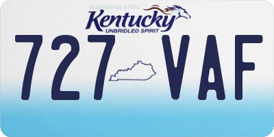 KY license plate 727VAF