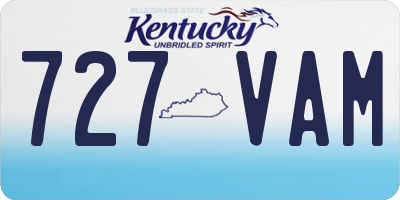 KY license plate 727VAM