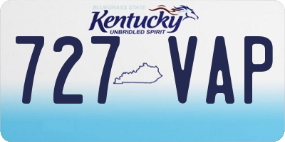 KY license plate 727VAP