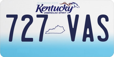 KY license plate 727VAS