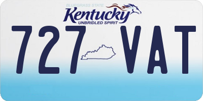 KY license plate 727VAT