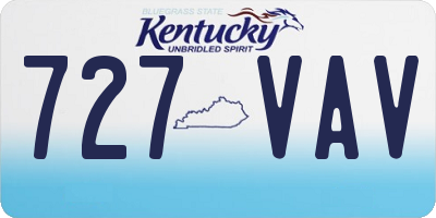KY license plate 727VAV