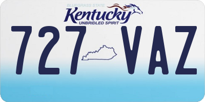 KY license plate 727VAZ