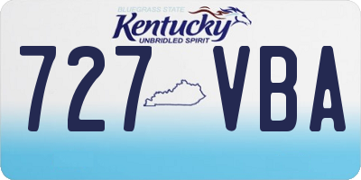 KY license plate 727VBA