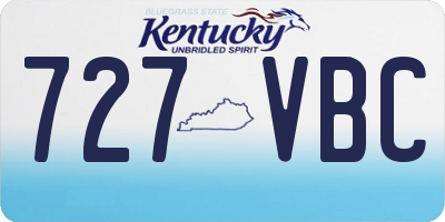 KY license plate 727VBC