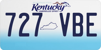 KY license plate 727VBE