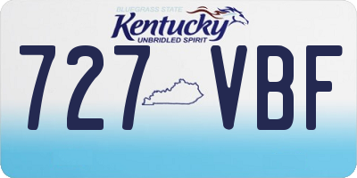 KY license plate 727VBF