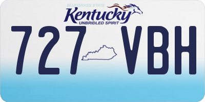 KY license plate 727VBH