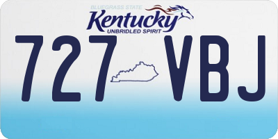 KY license plate 727VBJ