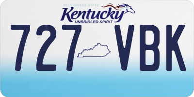 KY license plate 727VBK