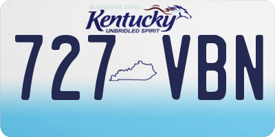 KY license plate 727VBN