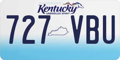 KY license plate 727VBU