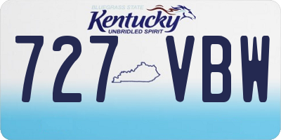 KY license plate 727VBW