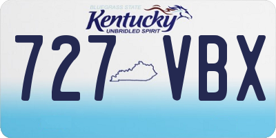 KY license plate 727VBX
