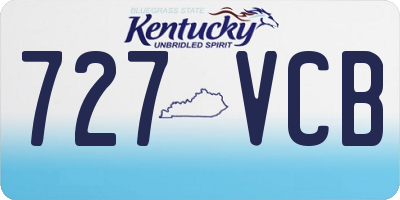 KY license plate 727VCB