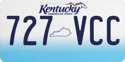 KY license plate 727VCC
