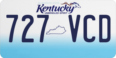 KY license plate 727VCD