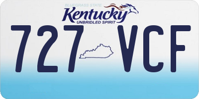 KY license plate 727VCF