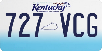 KY license plate 727VCG