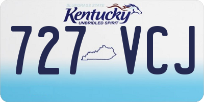 KY license plate 727VCJ
