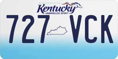 KY license plate 727VCK