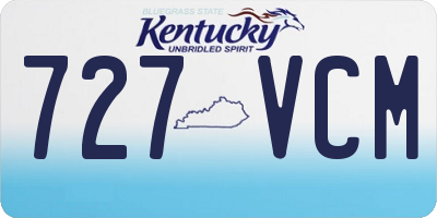 KY license plate 727VCM
