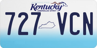 KY license plate 727VCN