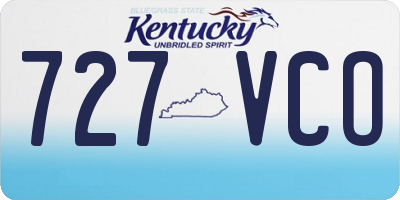 KY license plate 727VCO