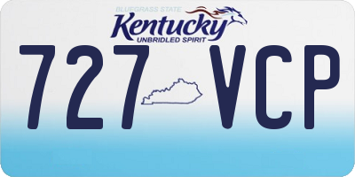 KY license plate 727VCP
