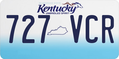KY license plate 727VCR