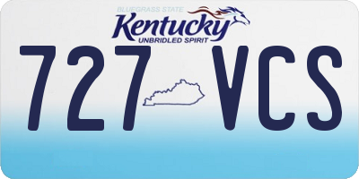 KY license plate 727VCS