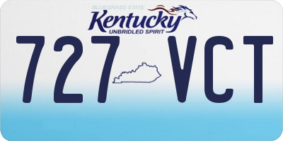 KY license plate 727VCT