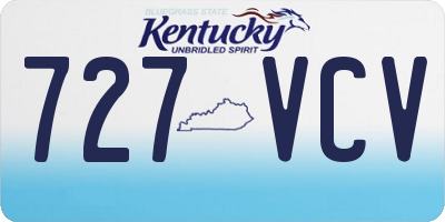 KY license plate 727VCV
