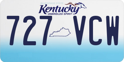 KY license plate 727VCW