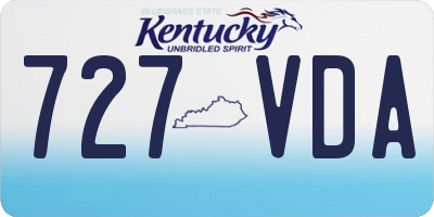 KY license plate 727VDA