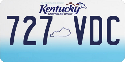 KY license plate 727VDC