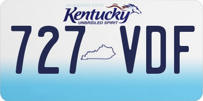 KY license plate 727VDF