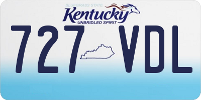 KY license plate 727VDL