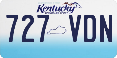 KY license plate 727VDN