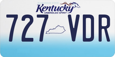 KY license plate 727VDR