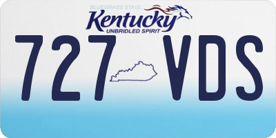 KY license plate 727VDS
