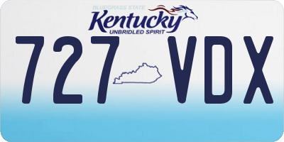 KY license plate 727VDX