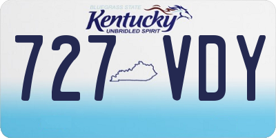 KY license plate 727VDY